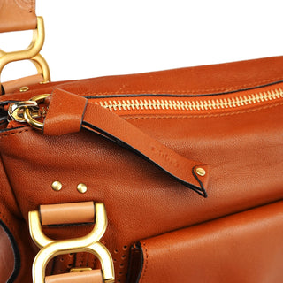 Chloe Brown Leather Marcie Pocket 2-Way Bag