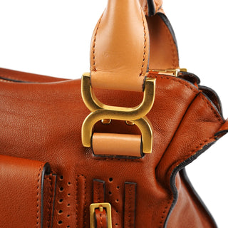 Chloe Brown Leather Marcie Pocket 2-Way Bag