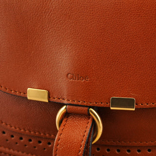 Chloe Brown Leather Marcie Pocket 2-Way Bag