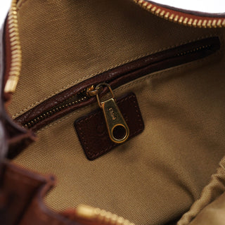 Chloe Brown Leather Marcie Shoulder Bag