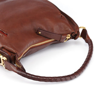Chloe Brown Leather Marcie Shoulder Bag
