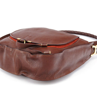 Chloe Brown Leather Marcie Shoulder Bag