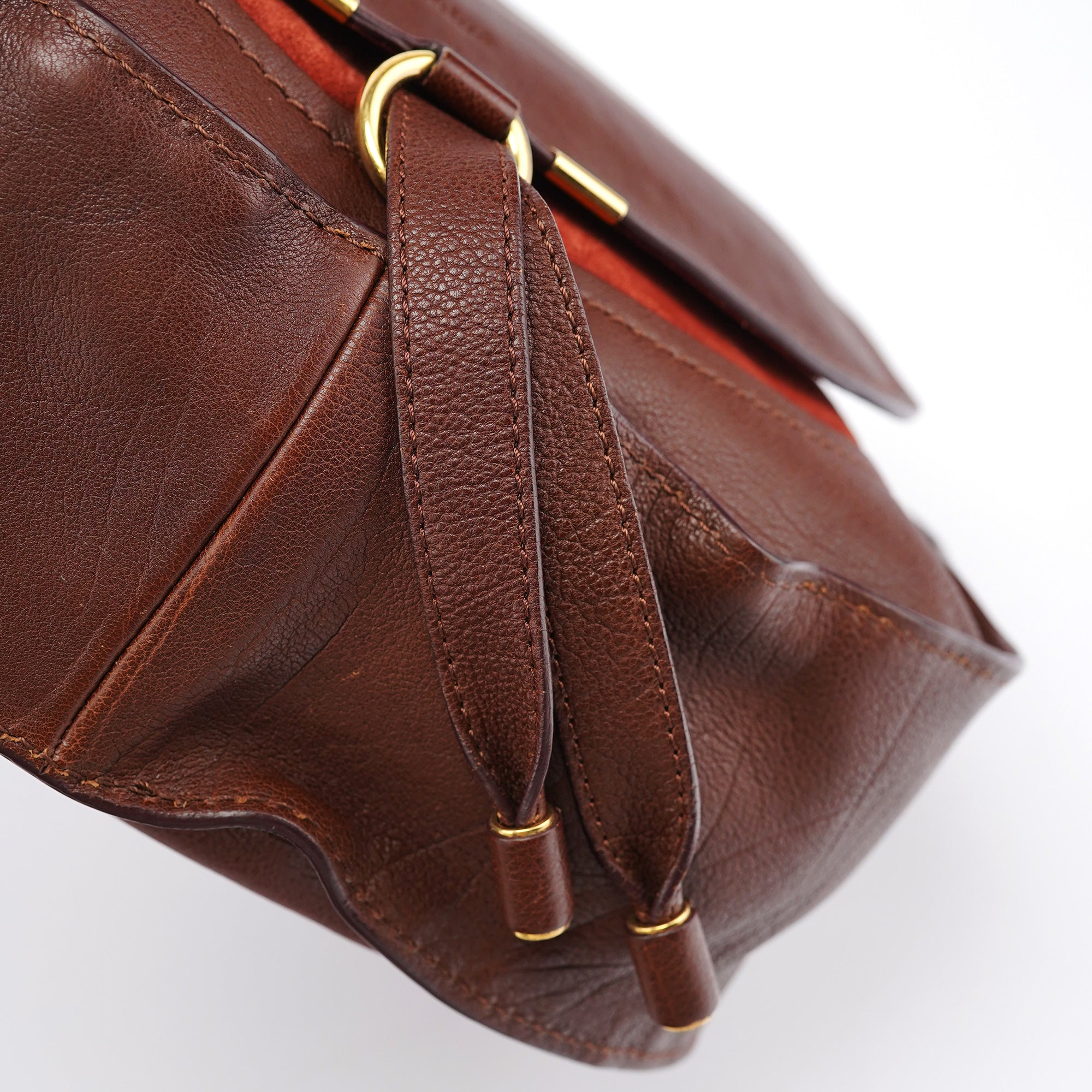 Chloé Sac porté épaule Marcie en cuir marron