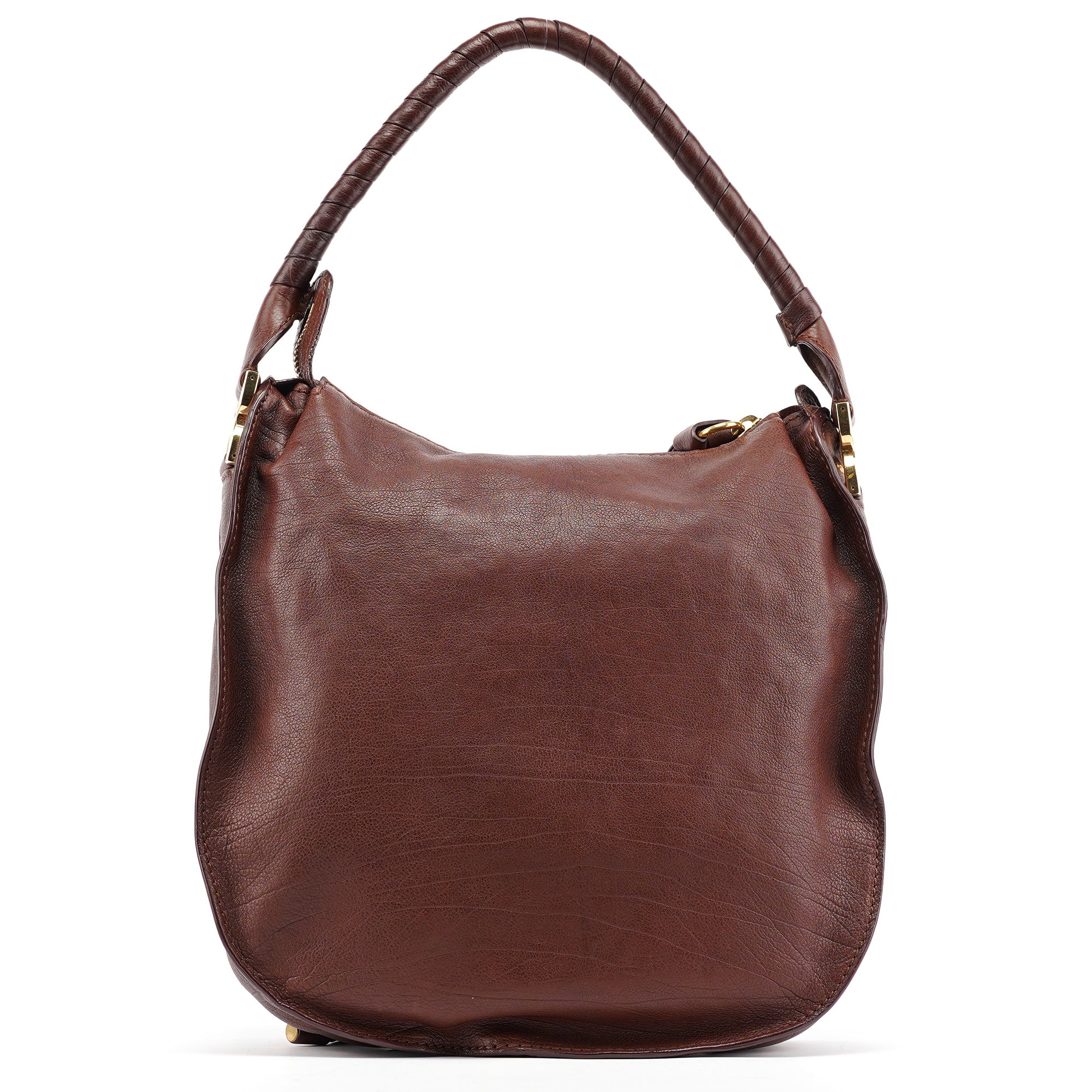 Chloé Sac porté épaule Marcie en cuir marron