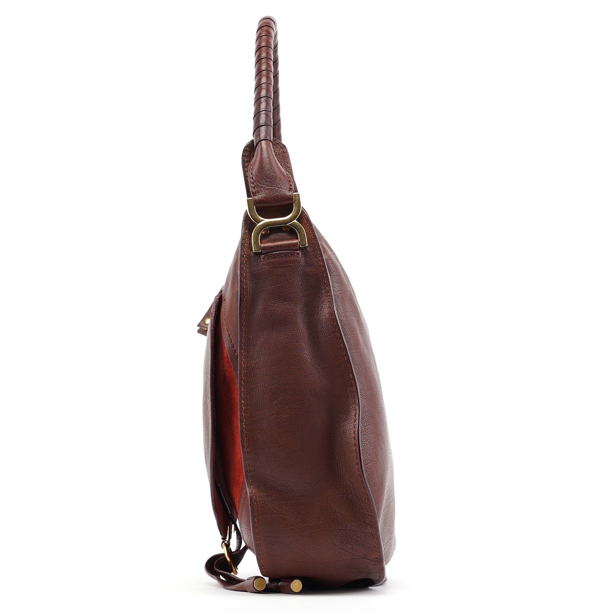 Chloé Sac porté épaule Marcie en cuir marron