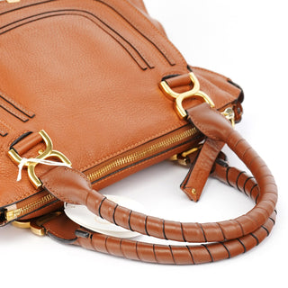 Chloe Brown Leather Marcie Shoulder Bag