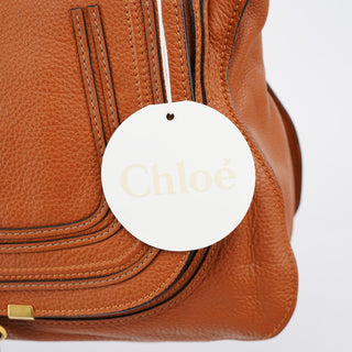 Chloe Brown Leather Marcie Shoulder Bag
