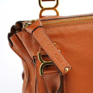 Chloe Brown Leather Marcie Shoulder Bag