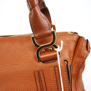 Chloe Brown Leather Marcie Shoulder Bag