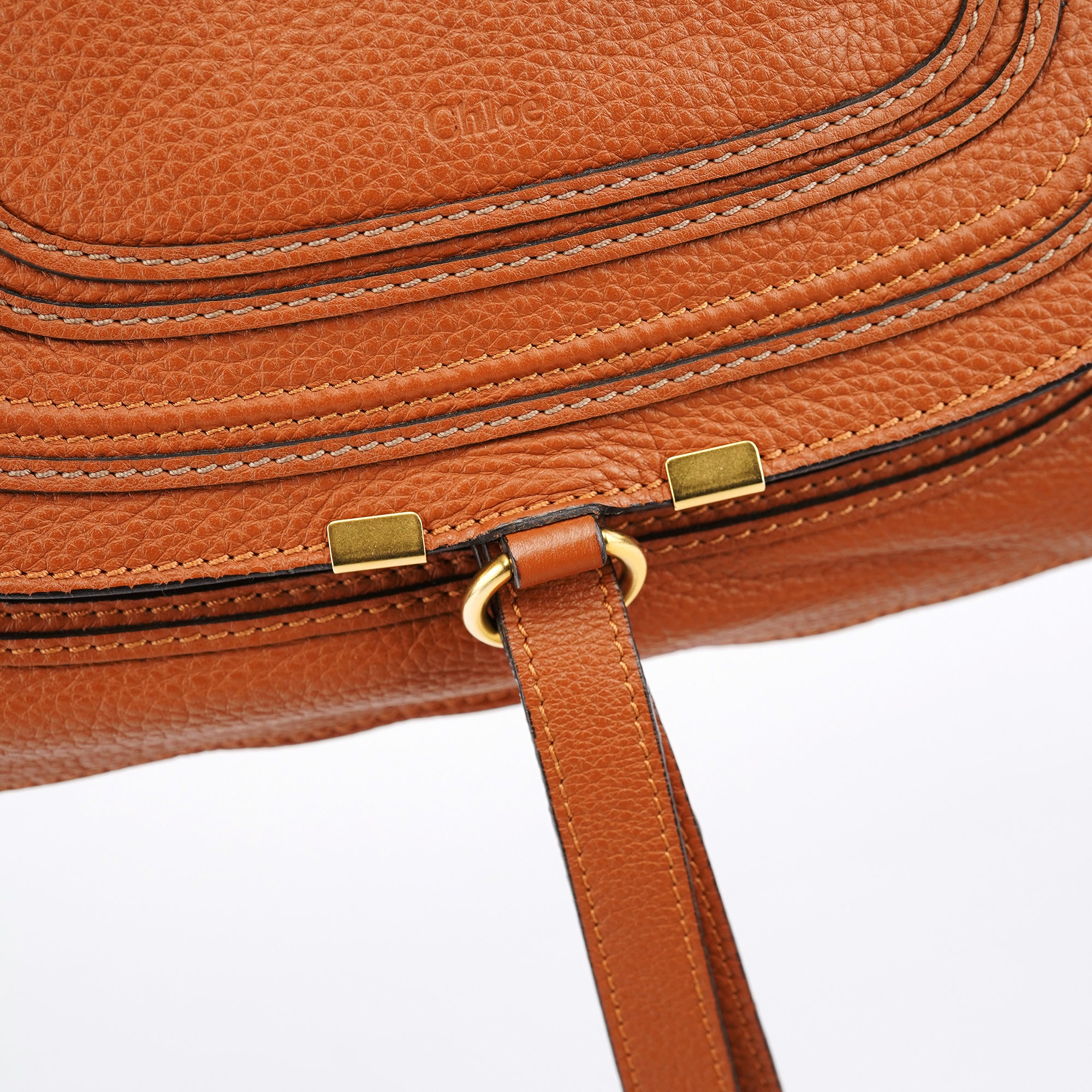 Chloé Marcie Schultertasche aus braunem Leder