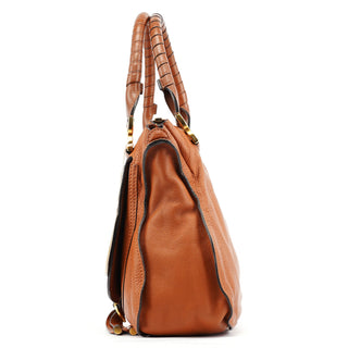 Chloe Brown Leather Marcie Shoulder Bag