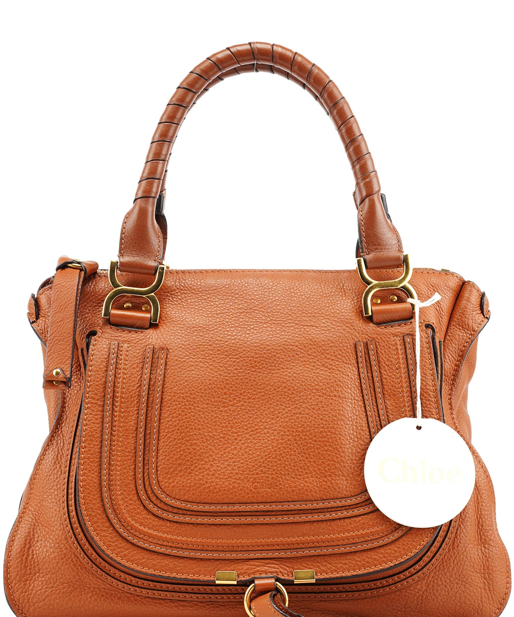 Chloe Brown Leather Marcie Shoulder Bag