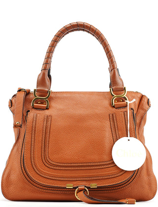 Chloe Brown Leather Marcie Shoulder Bag
