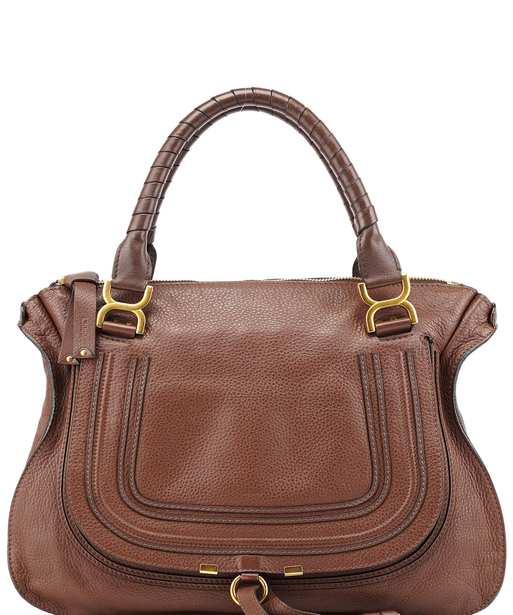 Chloé Brown Leather Marcie Tote Bag
