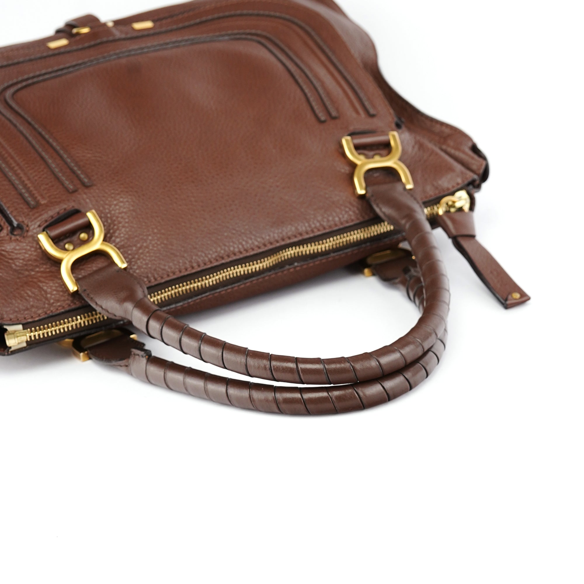 Chloé Brown Leather Marcie Tote Bag
