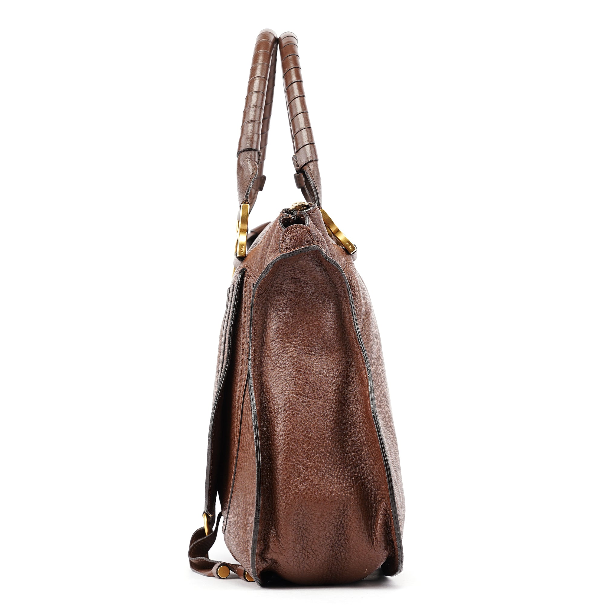 Chloé Brown Leather Marcie Tote Bag
