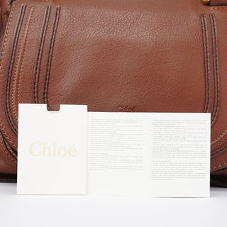 Chloé Brown Leather Marcie Tote Bag