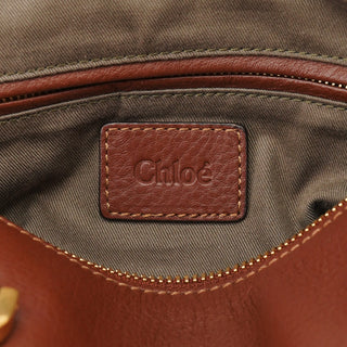 Chloé Brown Leather Marcie Tote Bag