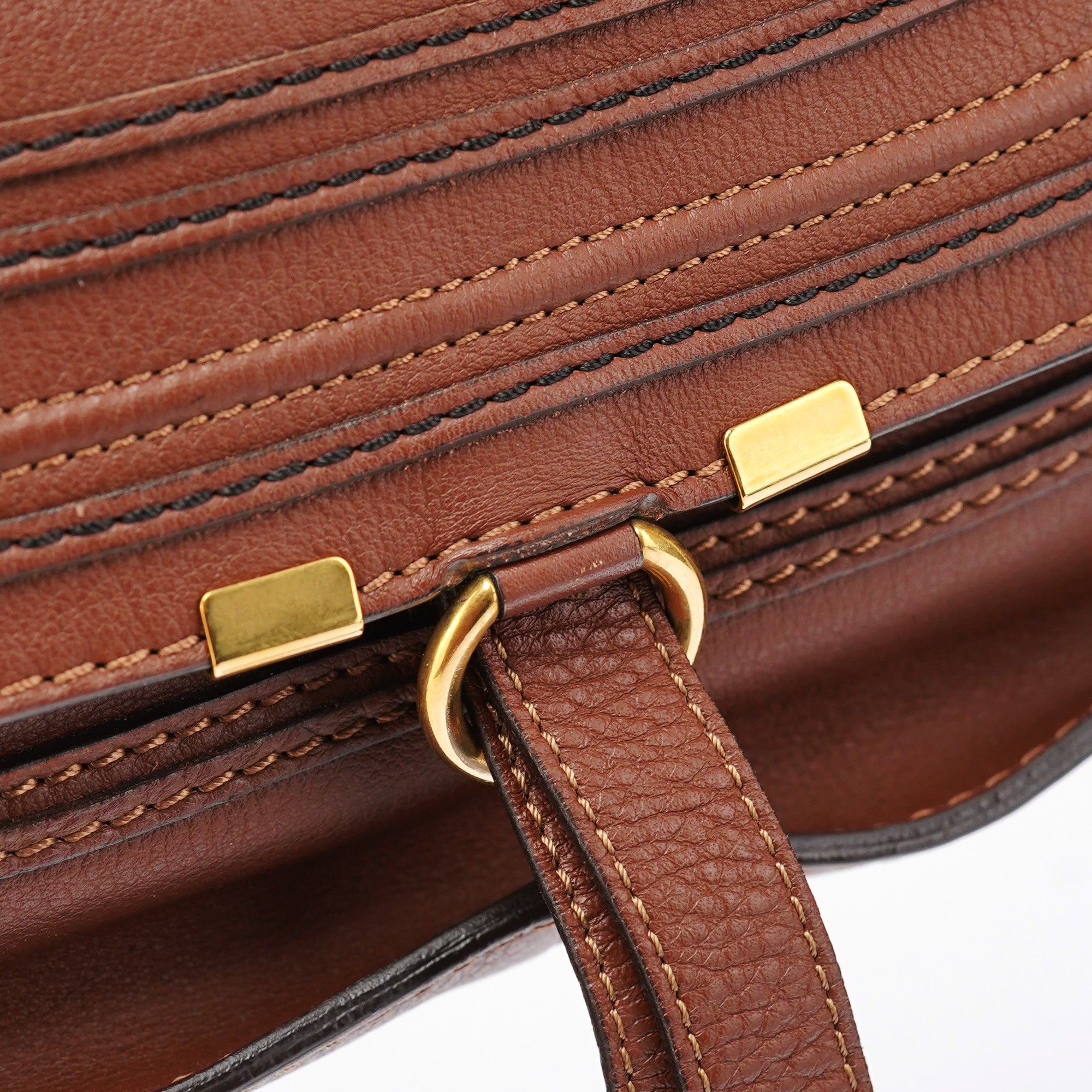 Chloé Brown Leather Marcie Tote Bag