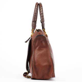 Chloé Brown Leather Marcie Tote Bag
