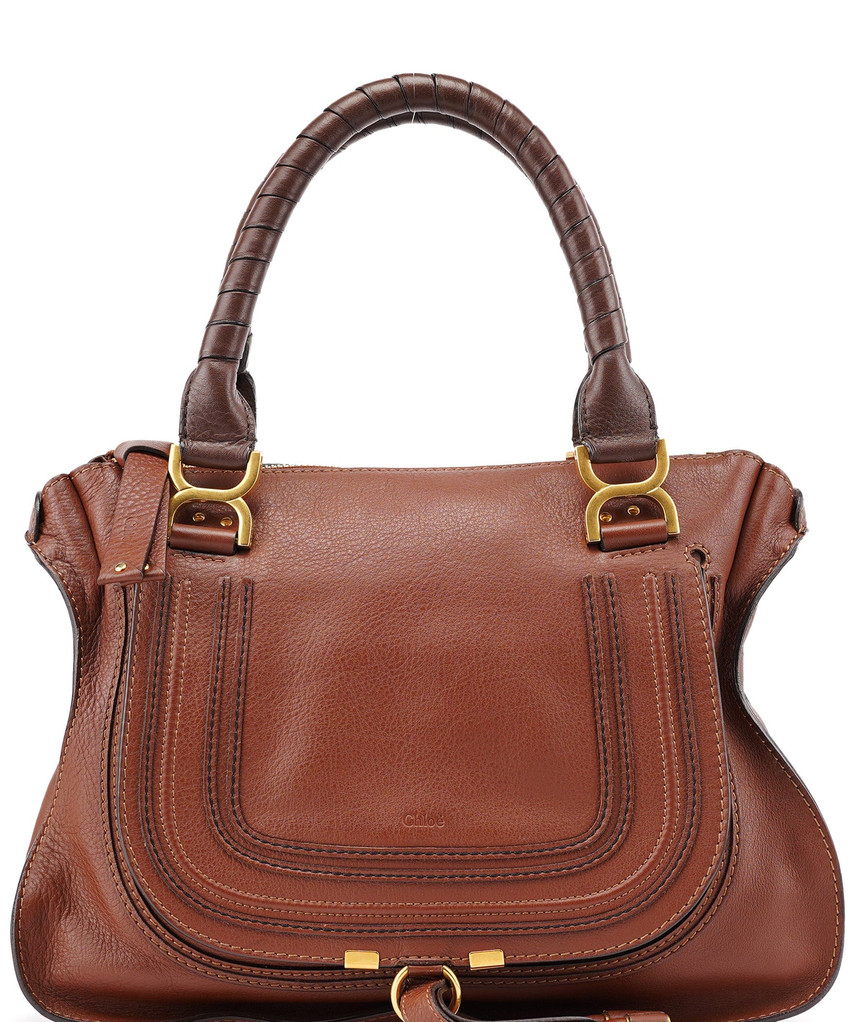 Chloé Brown Leather Marcie Tote Bag