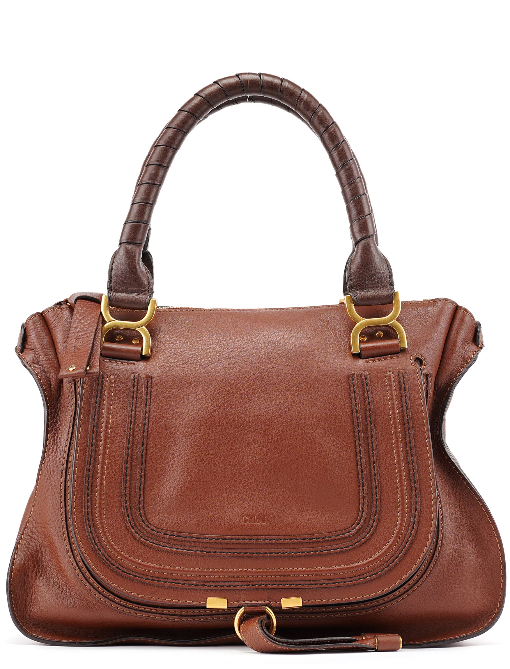 Chloé Brown Leather Marcie Tote Bag