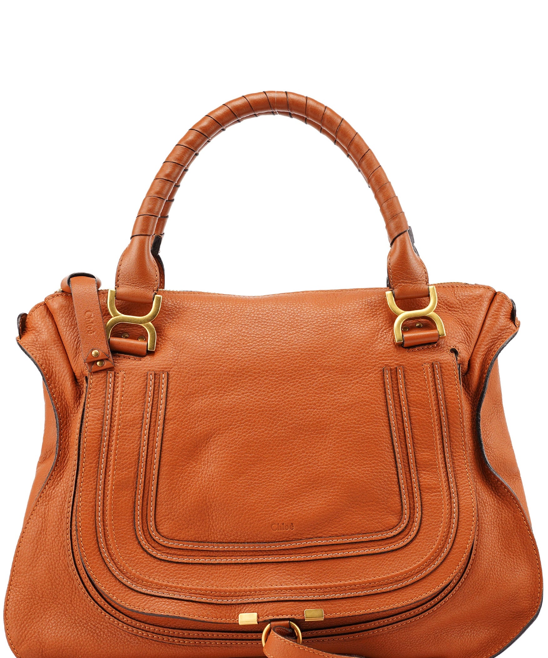 Chloé Brown Leather Marcie Tote Bag