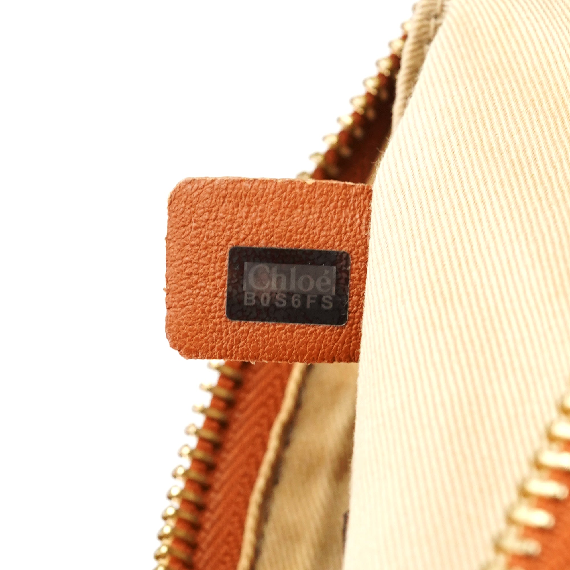 Chloé Sac deux portés Marcie Turnlock en cuir marron