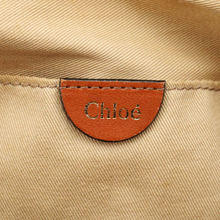 Chloe Brown Leather Marcie Turnlock 2-Way Bag