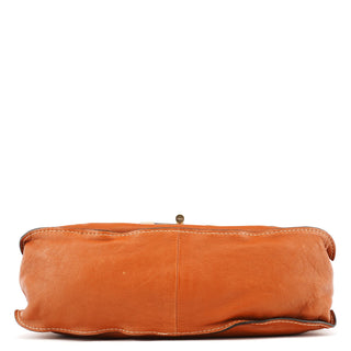 Chloe Brown Leather Marcie Turnlock 2-Way Bag