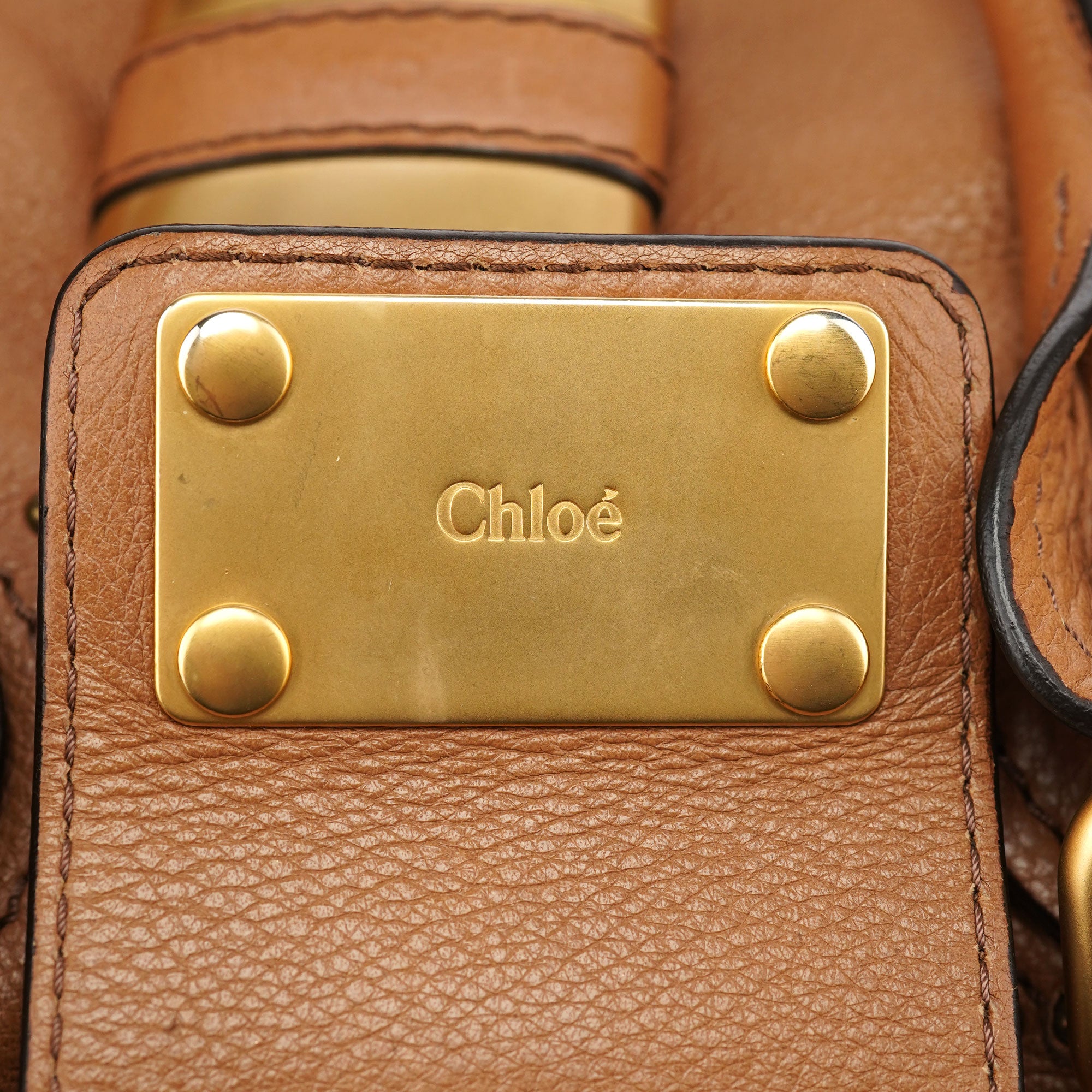 Chloé Paddington 2-Way Tasche aus braunem Leder