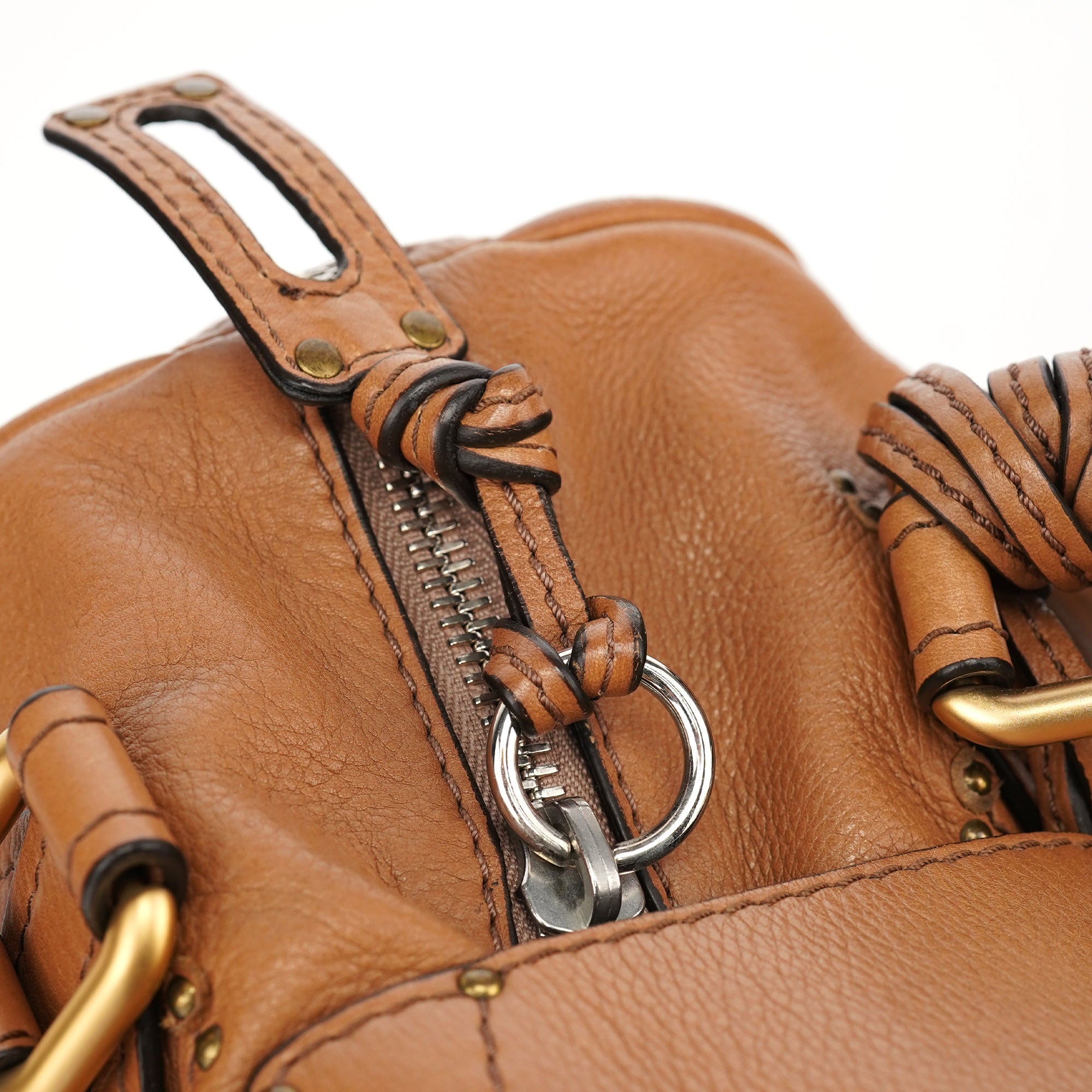 Chloé Paddington 2-Way Tasche aus braunem Leder