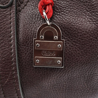 Chloe Brown Leather Paddington Boston Bag
