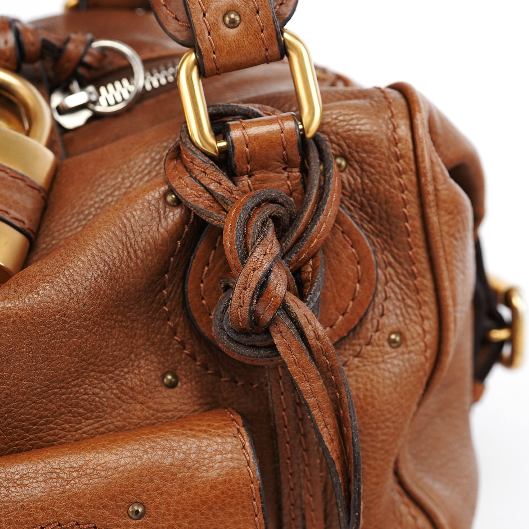 Chloé Borsa a spalla Paddington con lucchetto in pelle marrone