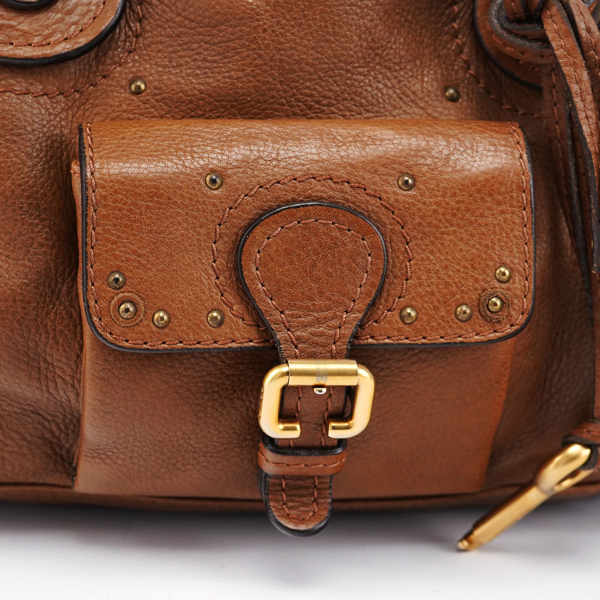 Chloé Borsa a spalla Paddington con lucchetto in pelle marrone