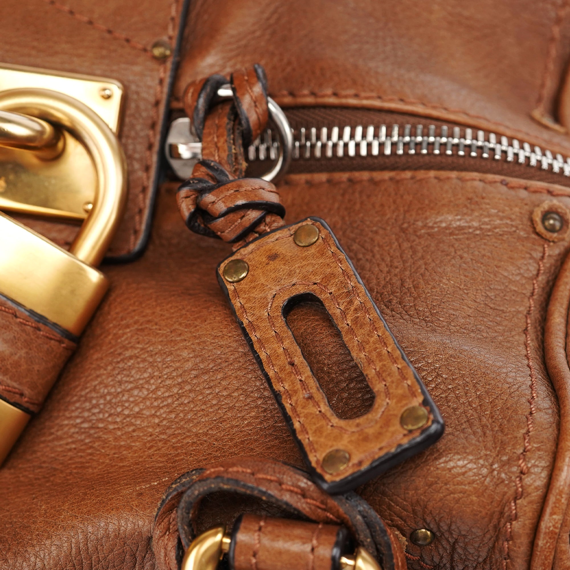 Chloé Borsa a spalla Paddington con lucchetto in pelle marrone