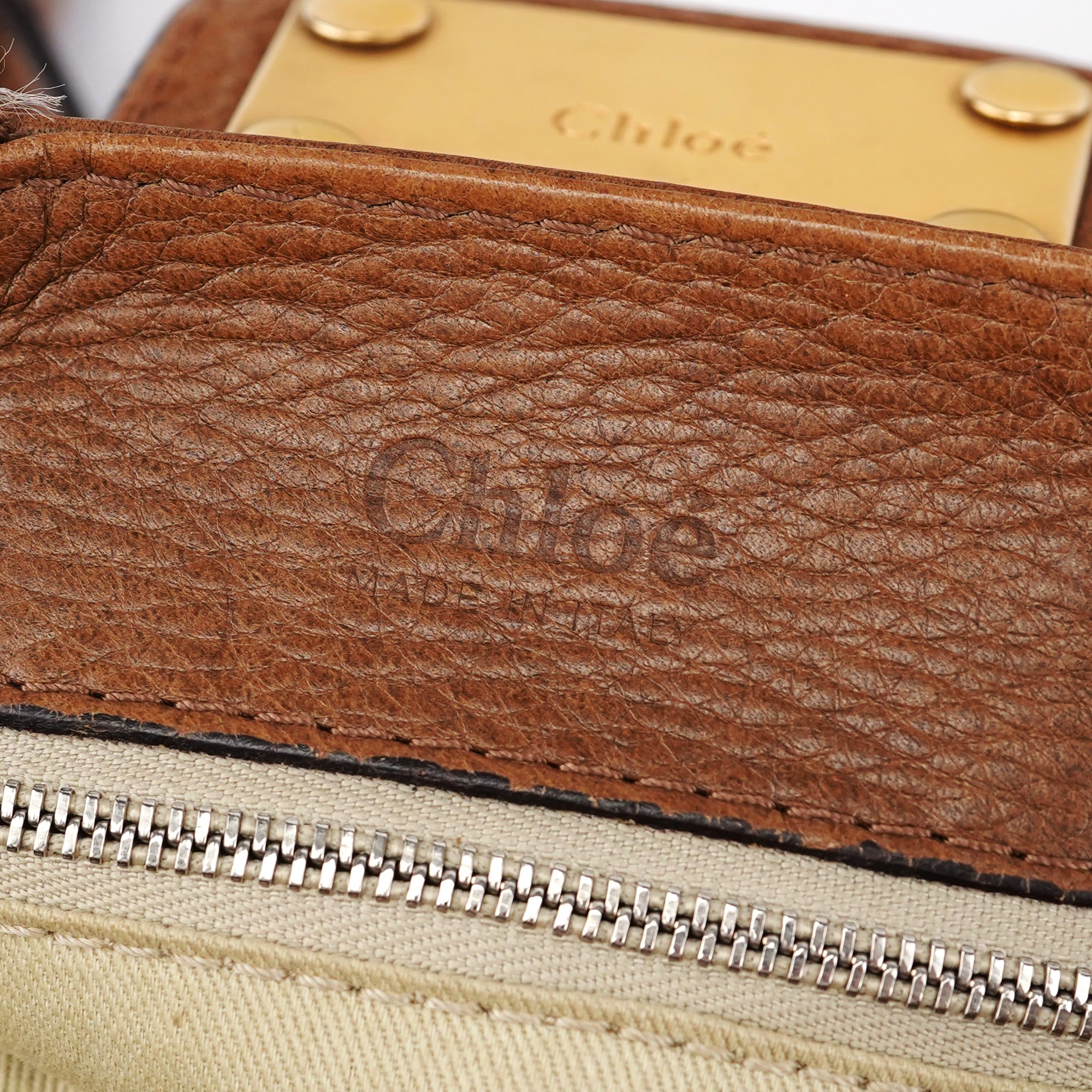 Chloé Borsa a spalla Paddington con lucchetto in pelle marrone