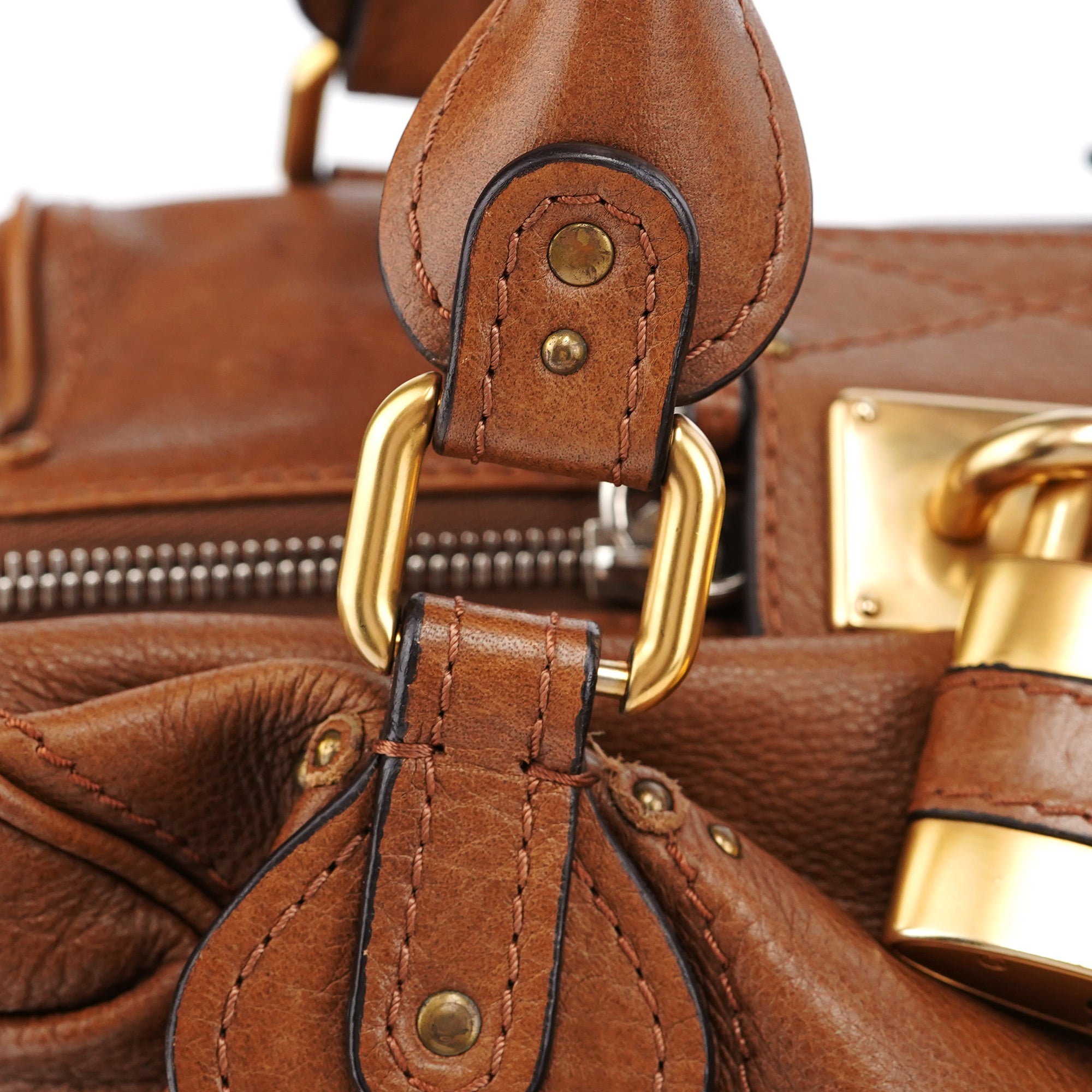 Chloé Borsa a spalla Paddington con lucchetto in pelle marrone