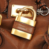 Chloé Borsa a spalla Paddington con lucchetto in pelle marrone