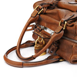 Chloé Borsa a spalla Paddington con lucchetto in pelle marrone