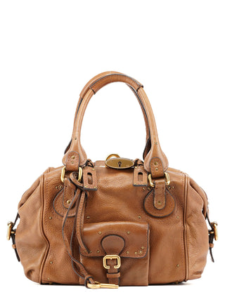 Chloé Brown Leather Paddington Pocket Shoulder Bag