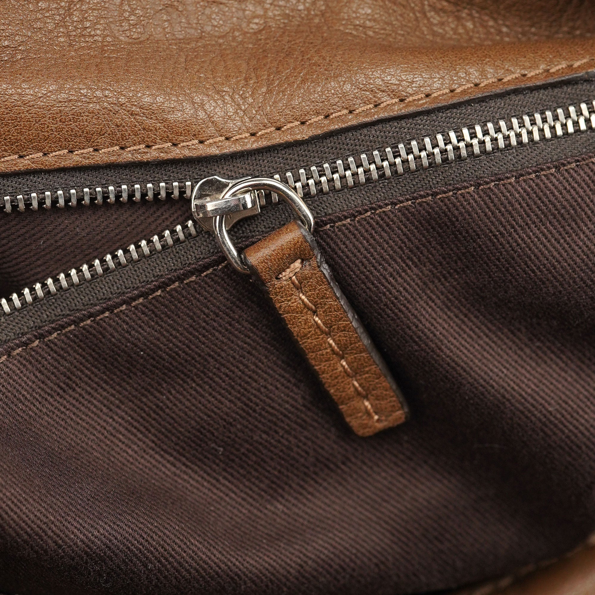 Chloé Paddington Pocket Schultertasche aus braunem Leder