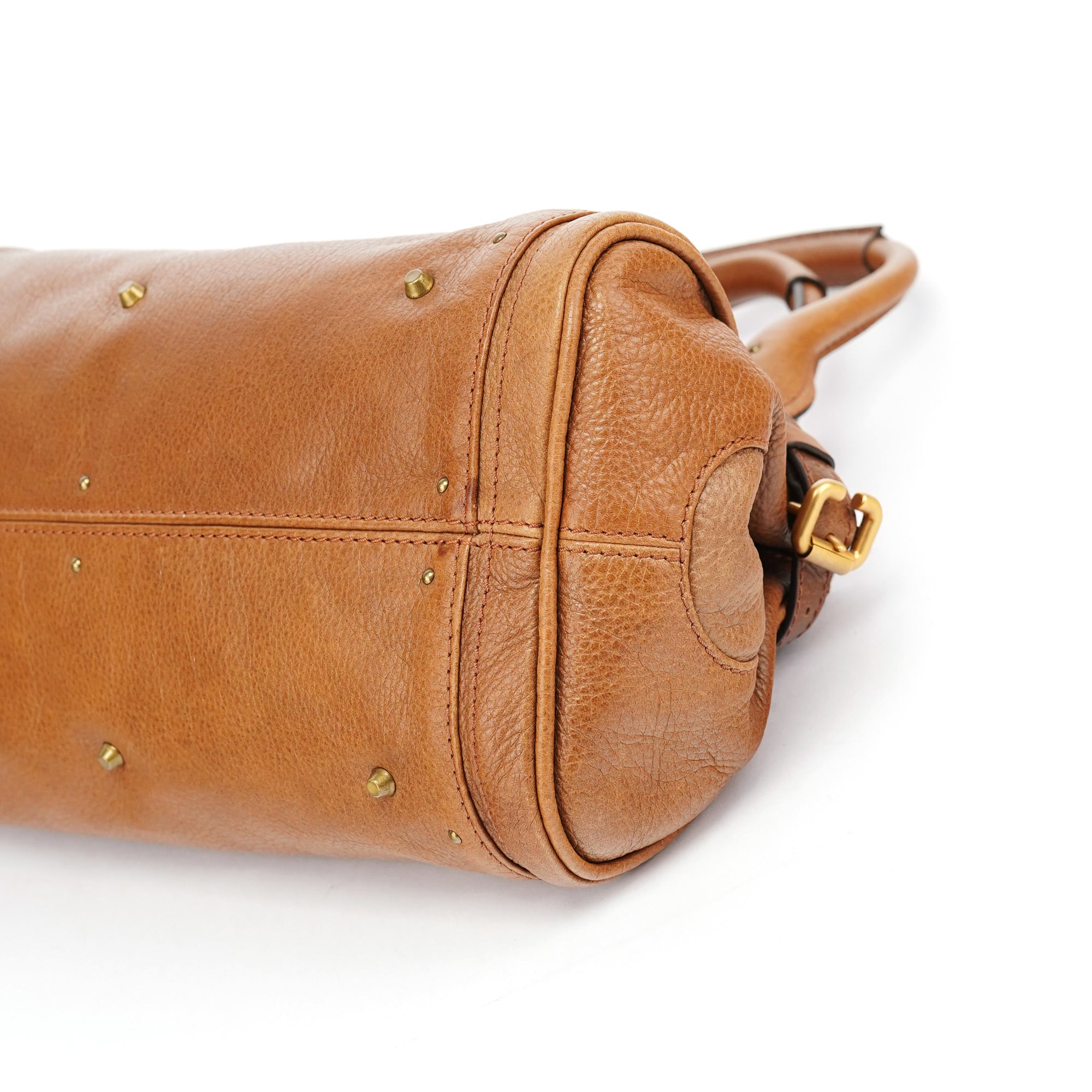 Chloé Sac porté épaule Paddington en cuir marron