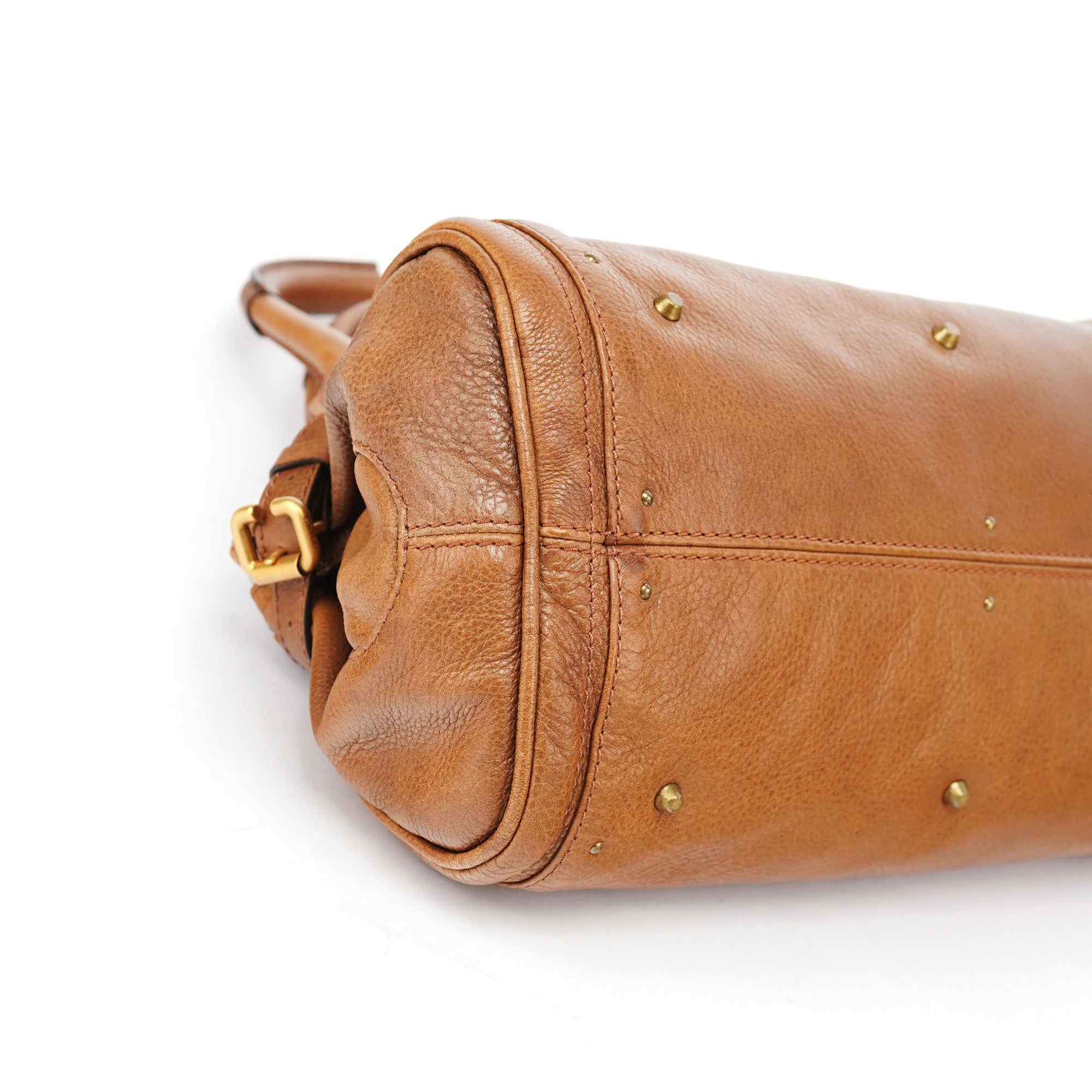 Chloé Sac porté épaule Paddington en cuir marron