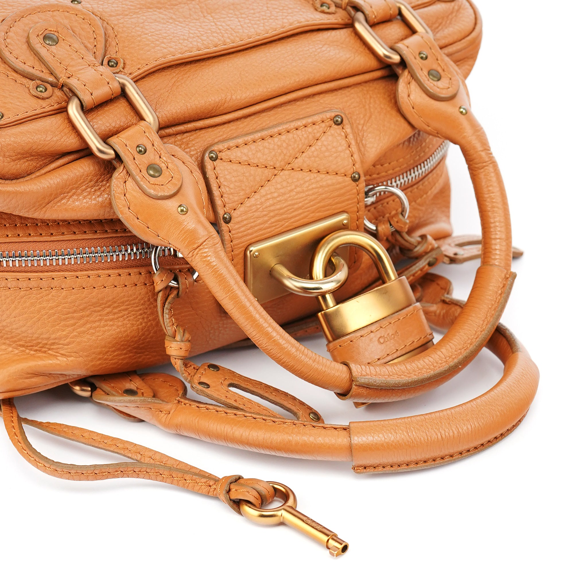 Chloé Sac porté épaule Paddington en cuir marron