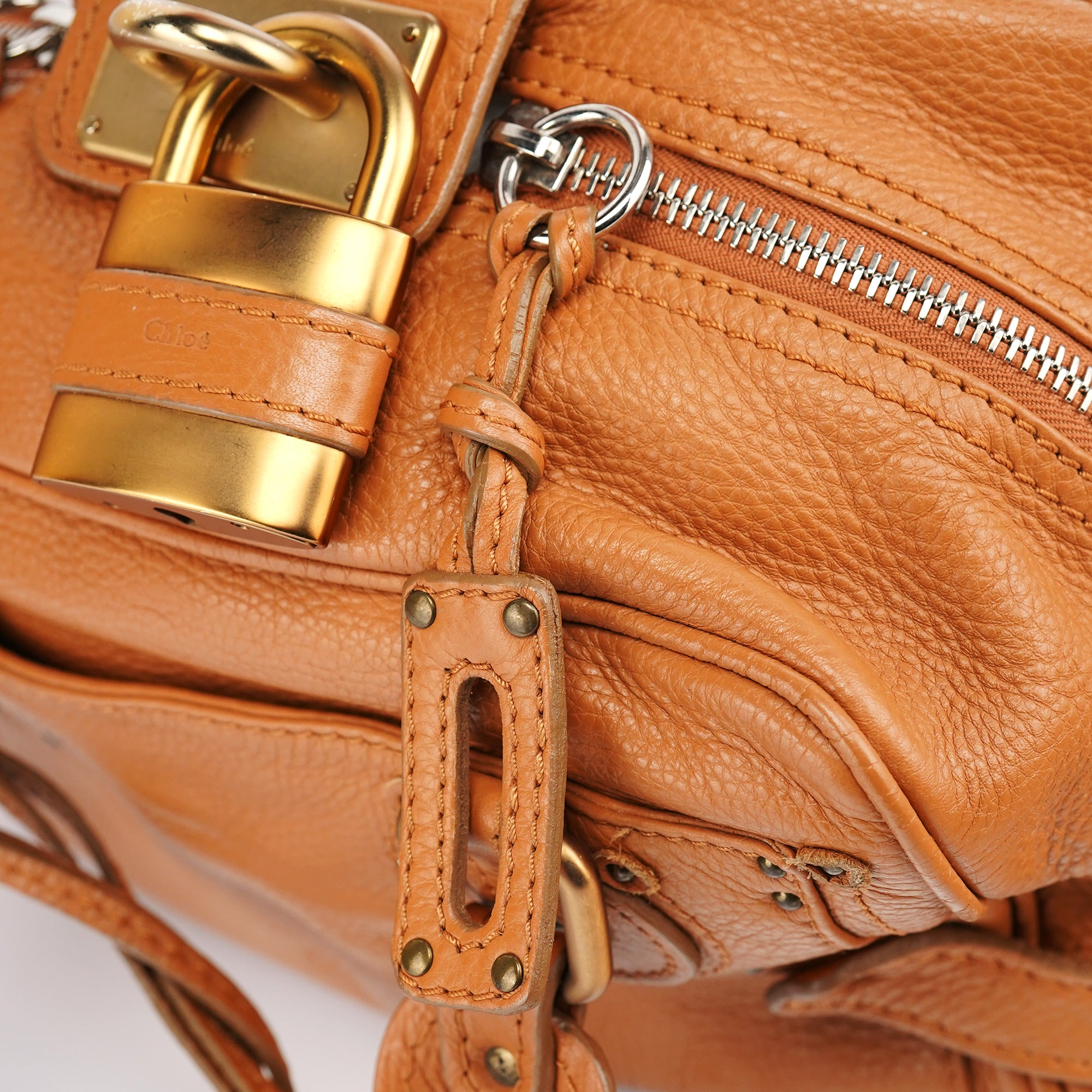 Chloé Sac porté épaule Paddington en cuir marron