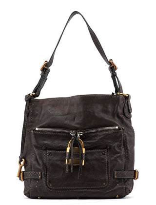 Chloé Brown Leather Paddington Shoulder Bag