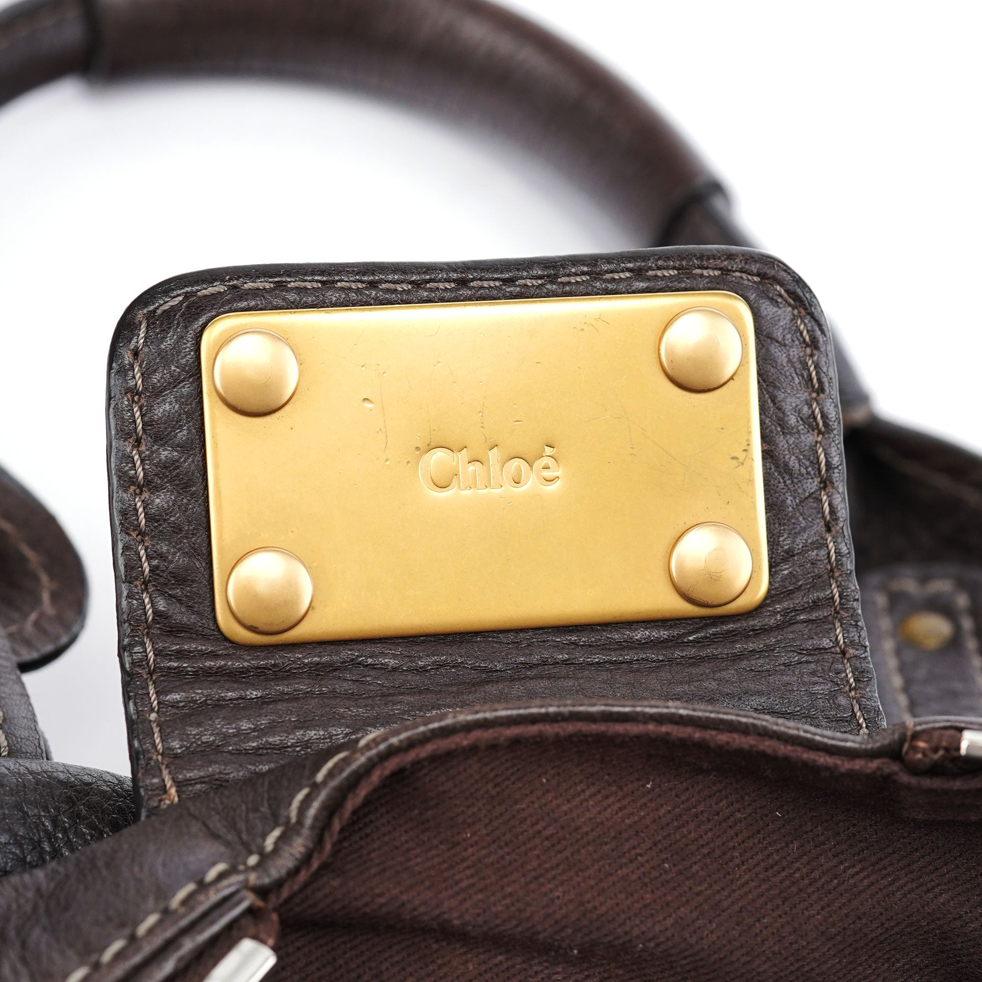 Chloé Brown Leather Paddington Shoulder Bag