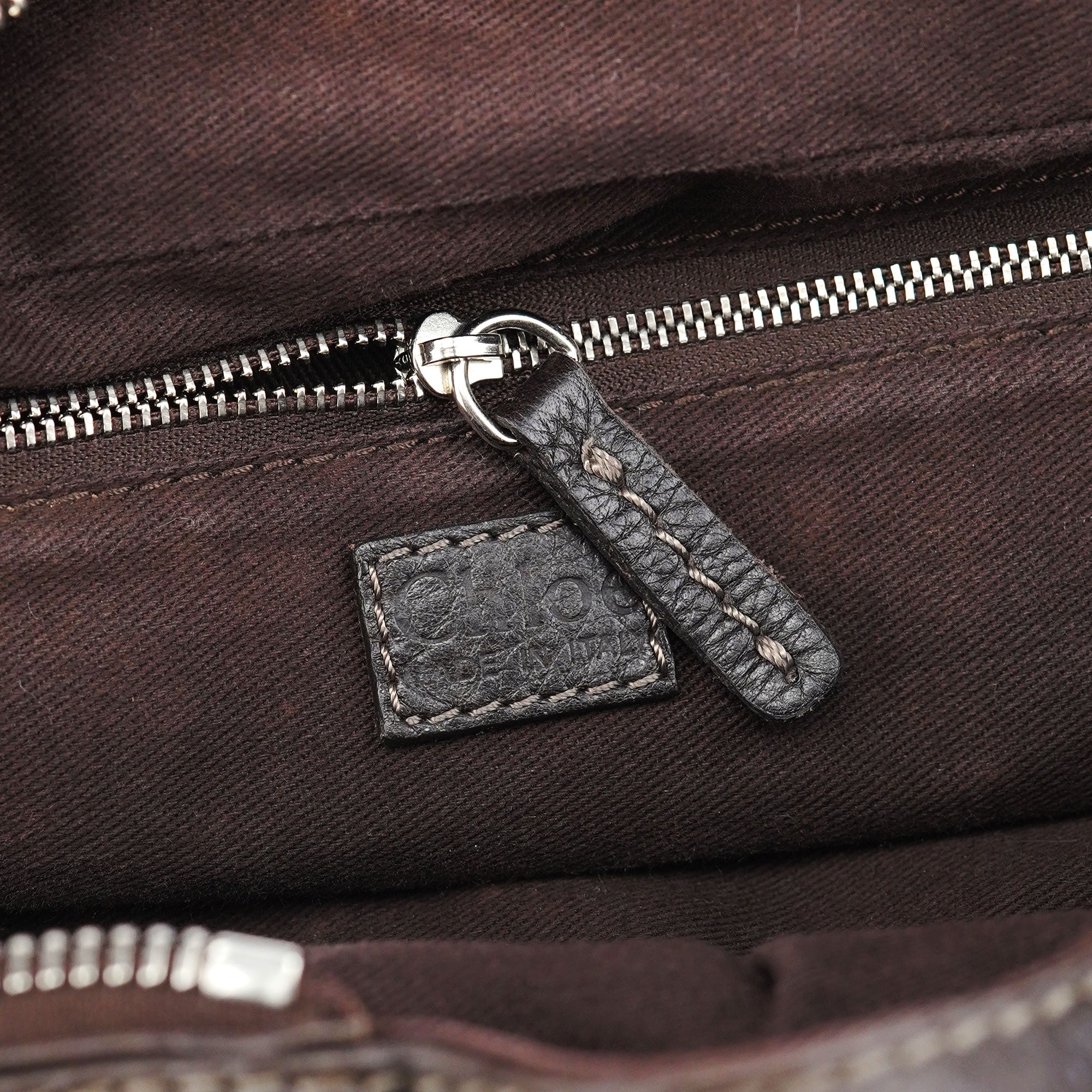 Chloé Paddington Schultertasche aus braunem Leder