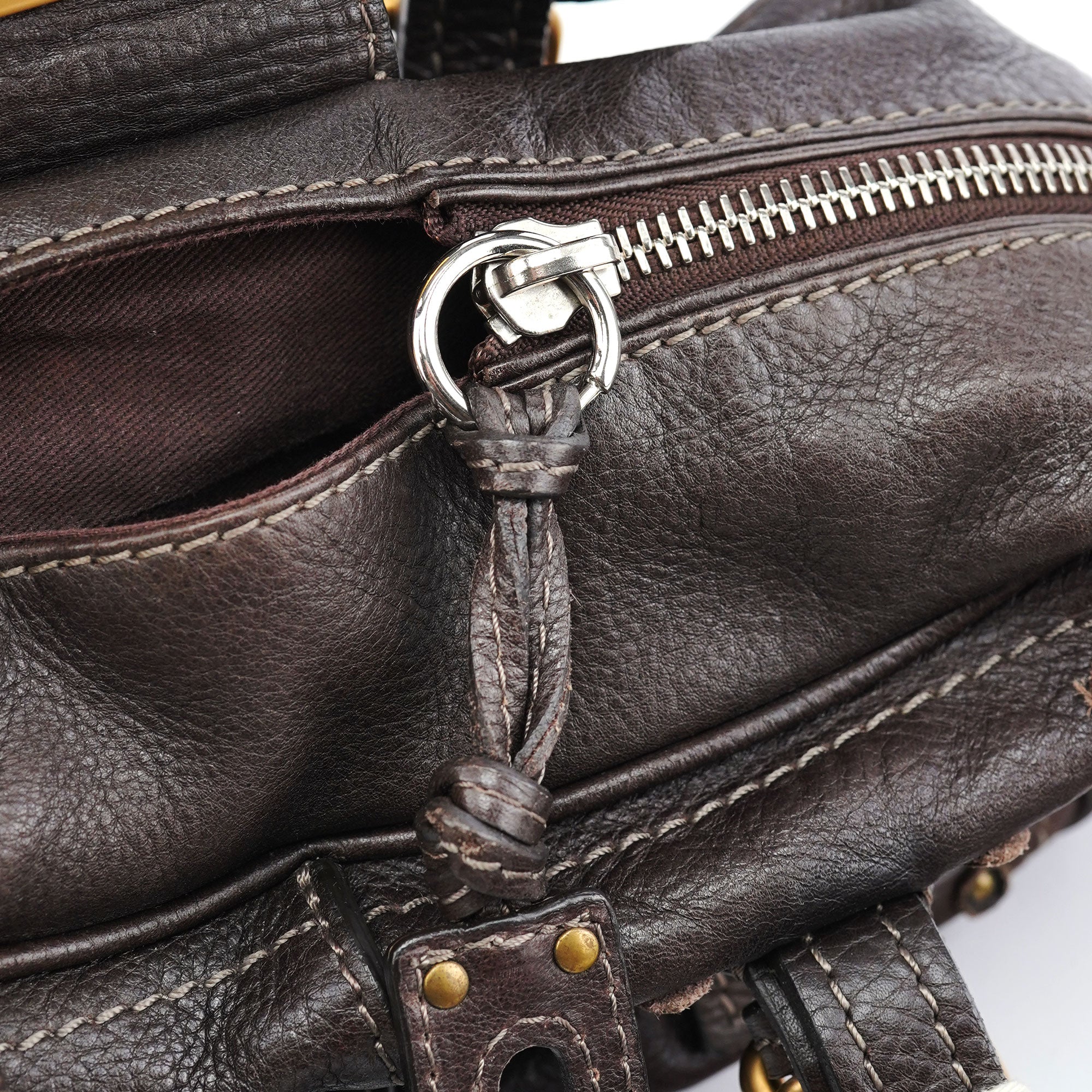 Chloé Paddington Schultertasche aus braunem Leder